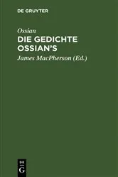 Book cover of Ossian [angebl. Verf.]; James MacPherson: Die Gedichte Ossian’s. Band 1-3 by Unknown