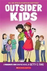 Book cover of Outsider Kids: A Parachute Kids Graphic Novel (Parachute Kids #2) by Betty C. Tang