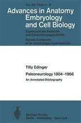 Book cover of Paleoneurology 1804–1966 by T. Edinger