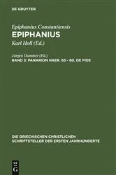 Book cover of Panarion haer. 65-80. De fide (2nd ed.) by Jürgen Dummer