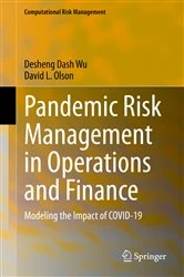 Book cover of Pandemic Risk Management in Operations and Finance by Desheng Dash Wu