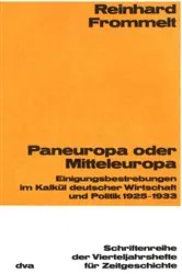 Book cover of Paneuropa oder Mitteleuropa by Reinhard Frommelt