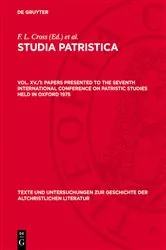 Book cover of Papers presented to the Seventh International Conference on Patristic Studies held in Oxford 1975 by F. L. Cross