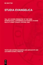Book cover of Papers presented to the Third International Conference on Patristic Studies held at Christ Church, Oxford, 1959 by F. L. Cross
