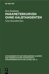 Book cover of Parameterkurven ohne Halbtangenten by Boris Kaufmann
