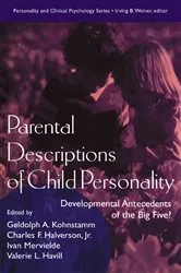 Book cover of Parental Descriptions of Child Personality by Gedolph A. Kohnstamm