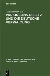 Book cover of Parkinsons Gesetz und die deutsche Verwaltung by Carl Hermann Ule