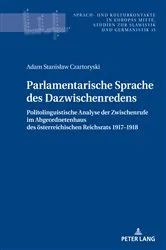 Book cover of Parlamentarische Sprache des Dazwischenredens by Andrzej Kątny