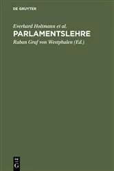 Book cover of Parlamentslehre (2nd ed.) by Jürgen Bellers
