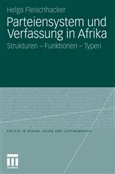 Book cover of Parteiensystem und Verfassung in Afrika by Helga Fleischhacker