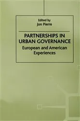 Book cover of Partnerships in Urban Governance by Jon Pierre