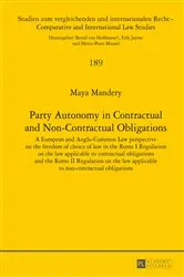 Book cover of Party Autonomy in Contractual and Non-Contractual Obligations by Heinz-Peter Mansel
