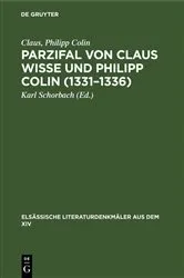 Book cover of Parzifal von Claus Wisse und Philipp Colin (1331–1336) by Claus