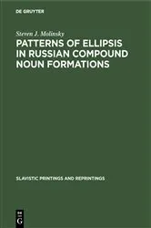 Book cover of Patterns of Ellipsis in Russian Compound Noun Formations by Unknown