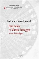 Book cover of Paul Celan et Martin Heidegger by Hadrien France-Lanord
