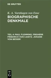 Book cover of Paul Flemming. Freiherr Friedrich von Canitz. Johann von Besser by K. A. Varnhagen von Ense
