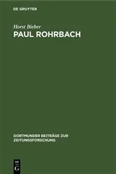 Book cover of Paul Rohrbach by Horst Bieber