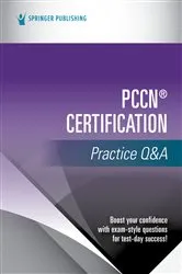Book cover of PCCN® Certification Practice Q&A by Springer Publishing Company