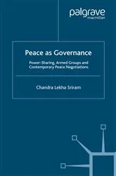 Book cover of Peace as Governance by C. Sriram