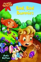 Book cover of Pee Wee Scouts: Bad, Bad Bunnies by Judy Delton