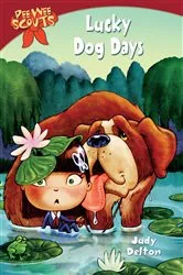 Book cover of Pee Wee Scouts: Lucky Dog Days by Judy Delton