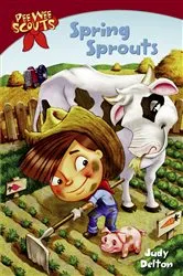Book cover of Pee Wee Scouts: Spring Sprouts by Judy Delton