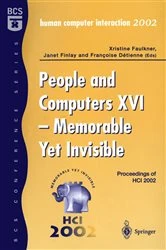 Book cover of People and Computers XVI - Memorable Yet Invisible by Xristine Faulkner