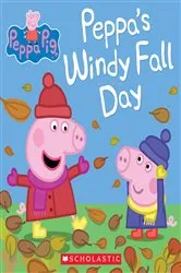 Book cover of Peppa's Windy Fall Day (Peppa Pig) by Scholastic