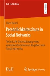 Book cover of Persönlichkeitsschutz in Social Networks by Maxi Nebel