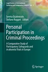 Book cover of Personal Participation in Criminal Proceedings by Serena Quattrocolo