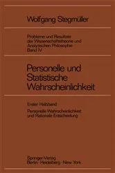 Book cover of Personelle und Statistische Wahrscheinlichkeit by Wolfgang Stegmüller