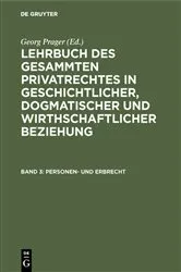 Book cover of Personen- und Erbrecht by Georg Prager