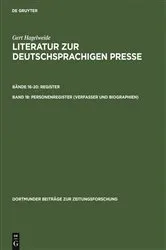 Book cover of Personenregister (Verfasser und Biographien ) by Gert Hagelweide