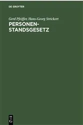 Book cover of Personenstandsgesetz by Gerd Pfeiffer