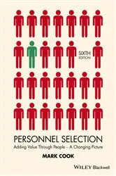 Book cover of Personnel Selection (6th ed.) by Mark Cook