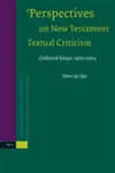 Book cover of Perspectives on New Testament Textual Criticism by Epp Eldon Jay