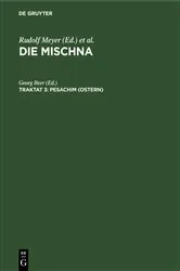 Book cover of Pesachim (Ostern) by Georg Beer