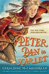 Book cover of Peter Pan in Scarlet by Geraldine McCaughrean