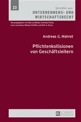 Book cover of Pflichtenkollisionen von Geschaeftsleitern by Andreas Fuchs