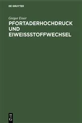 Book cover of Pfortaderhochdruck und Eiweißstoffwechsel by Gregor Esser