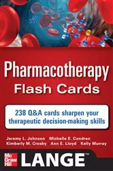 Book cover of Pharmacotherapy Flash Cards by Jeremy Johnson