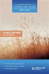 Book cover of Philip Allan Literature Guide (for GCSE): Of Mice and Men by Steve Eddy