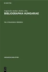Book cover of Philologica. Periodica by Ungarisches Institut <Berlin>