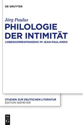 Book cover of Philologie der Intimität by Jörg Paulus