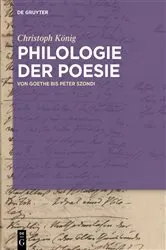 Book cover of Philologie der Poesie by Christoph König