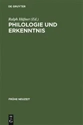 Book cover of Philologie und Erkenntnis by Ralph Häfner