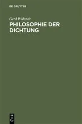 Book cover of Philosophie der Dichtung by Gerd Wolandt