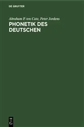 Book cover of Phonetik des Deutschen by Abraham P. ten Cate
