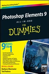 Book cover of Photoshop Elements 9 All-in-One For Dummies by Barbara Obermeier