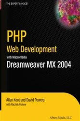 Book cover of PHP Web Development with Macromedia Dreamweaver MX 2004 by David Powers